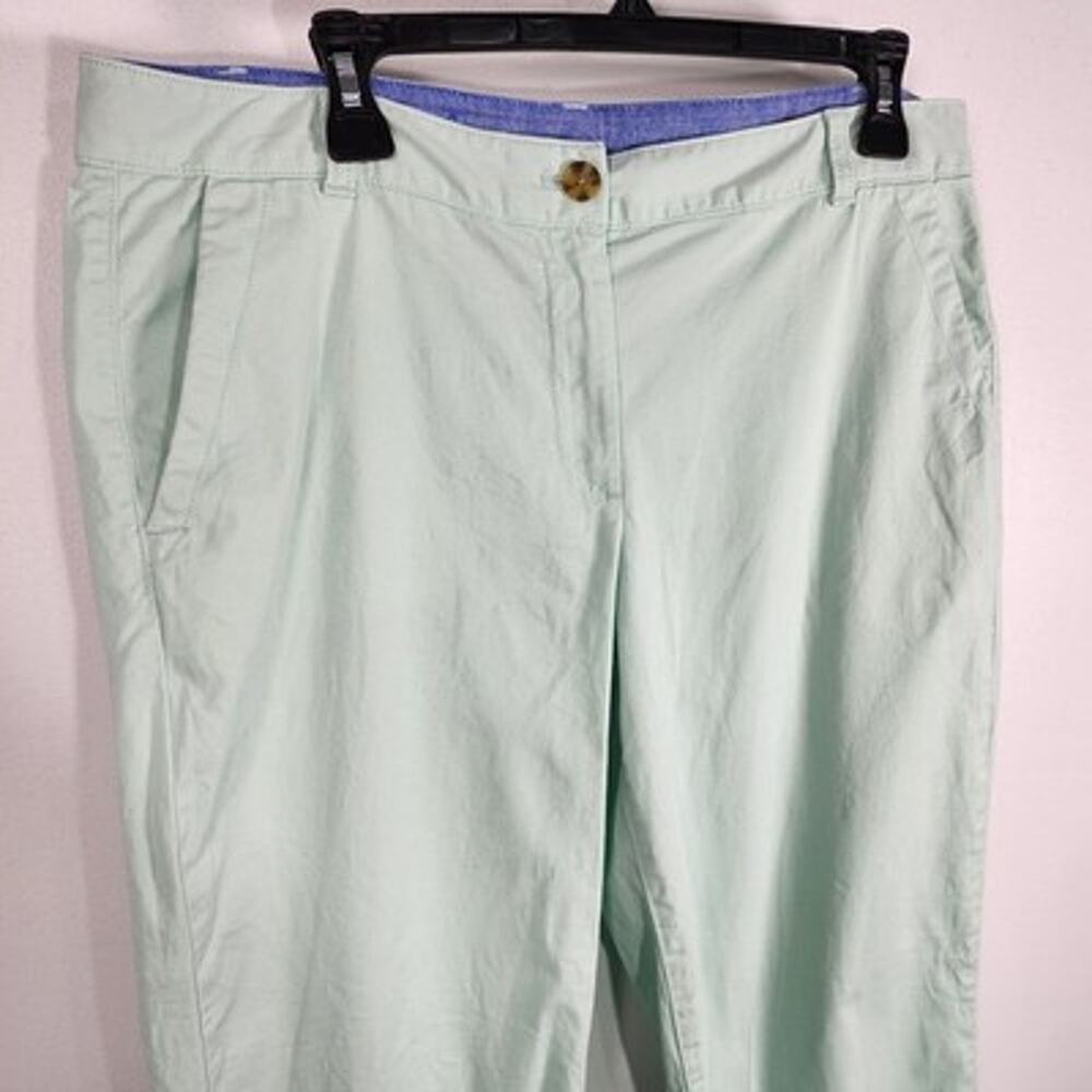 Talbots Womens The Weekend Chino Pants Size 10 Tapered Mint Green Casual Chic - Picture 6 of 8